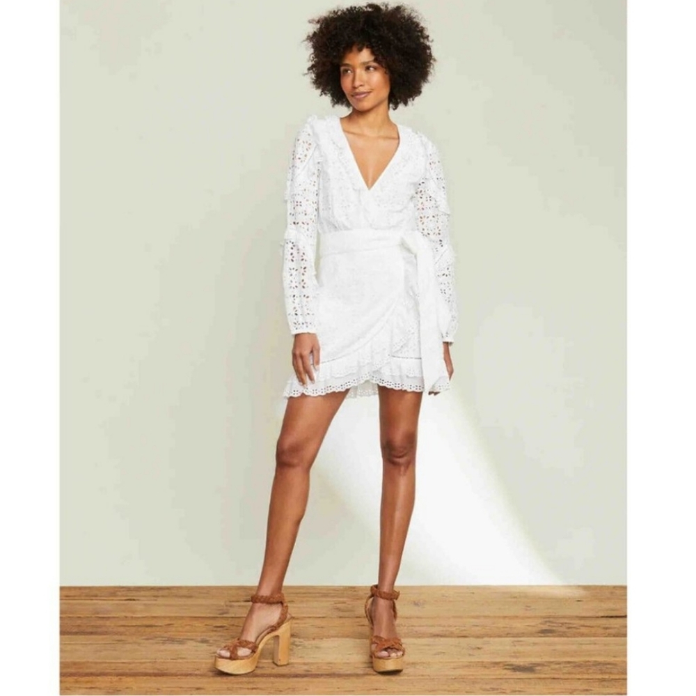 Veronica Beard Julia eyelet white dress size 10